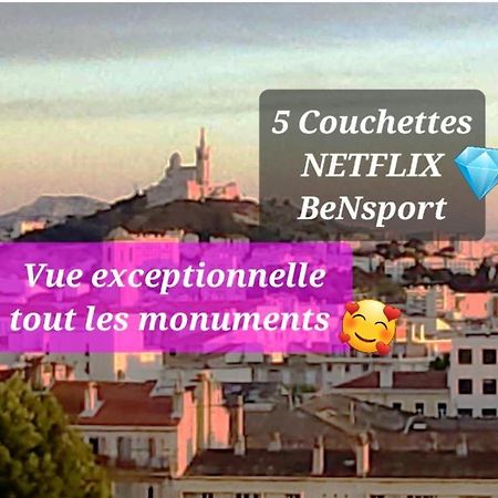 Sublime 2 Pieces Vue Incroyable Mer Et Tout Les Monuments De Marseille Extérieur photo
