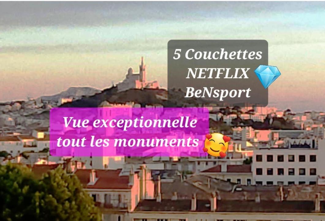Sublime 2 Pieces Vue Incroyable Mer Et Tout Les Monuments De Marseille Extérieur photo